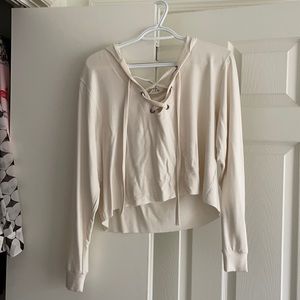 Tie front sweatshirt